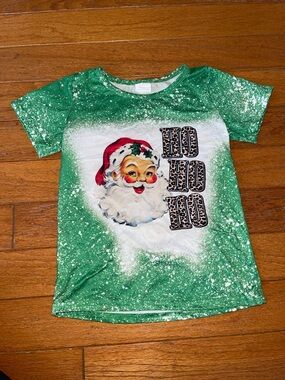 Green Kids Santa 'HO HO HO' Graphic Tee